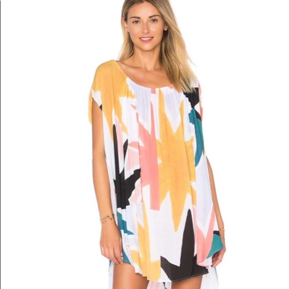 Mara Hoffman Multicolor Abstract Print Short Dress